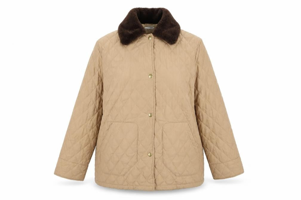 Drizzler Women’s Beige Quilted Jacket Size 14