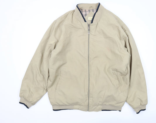 Cheems Beige Bomber Jacket, Men's L, Casual Zip