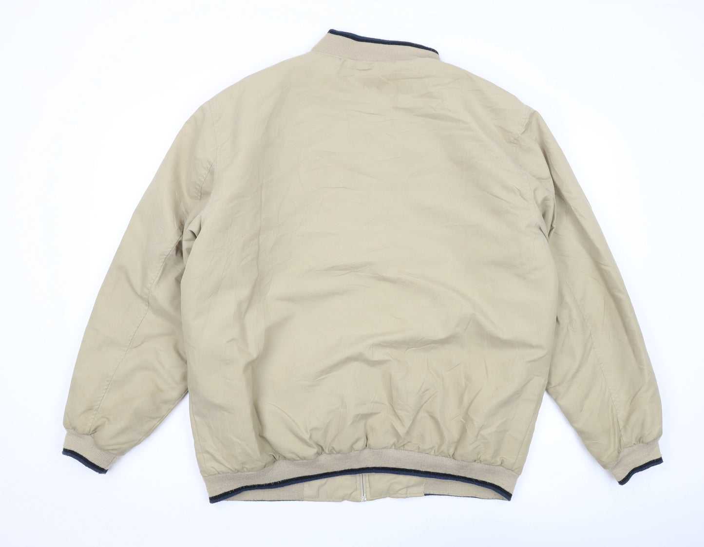 Cheems Beige Bomber Jacket, Men's L, Casual Zip