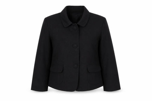 Debenhams Women's Black Cotton Blend Blazer, Size 12