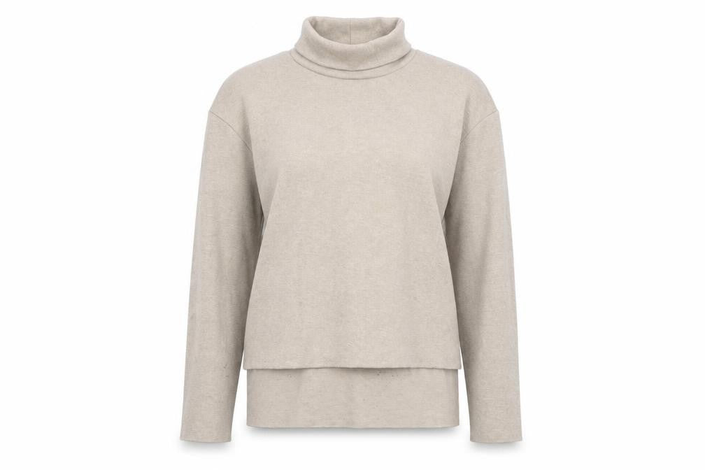 Zara Women Beige Roll Neck Pullover Jumper Size 4