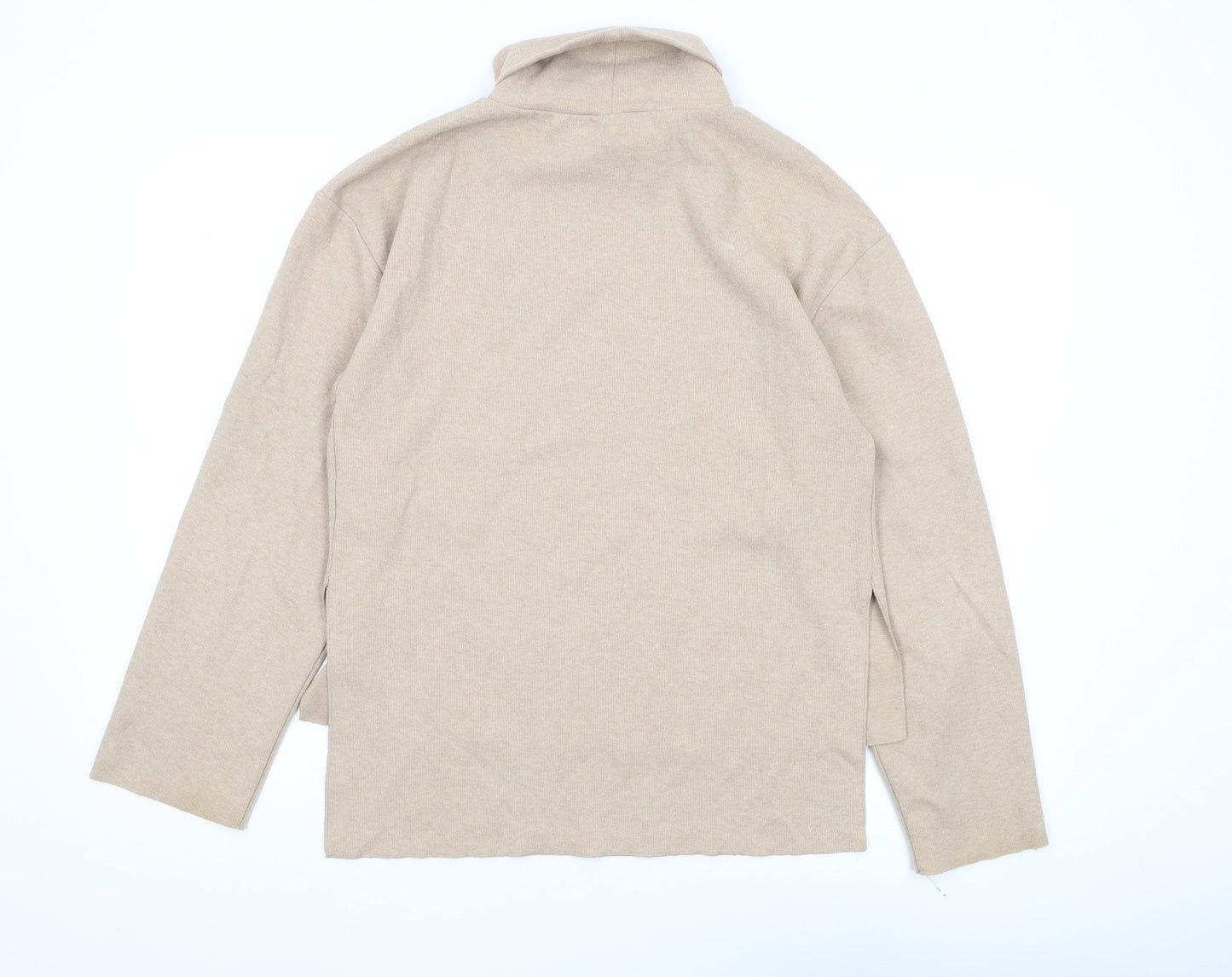 Zara Women Beige Roll Neck Pullover Jumper Size 4