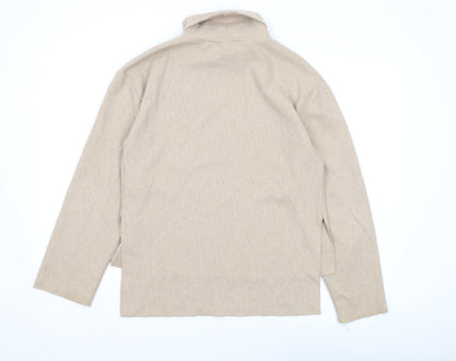 Zara Women Beige Roll Neck Pullover Jumper Size 4