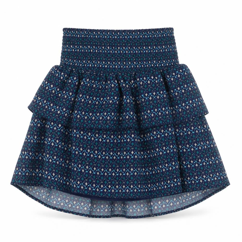 Old Navy Women's Blue Peasant Skirt XS Geometric Pattern