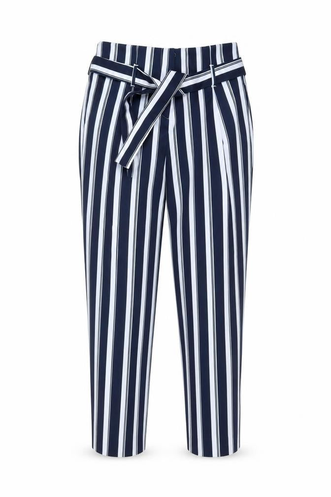 River Island Women's Blue Striped Cropped Trousers