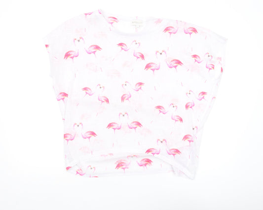 Apricot Women's White Flamingo T-Shirt, Size S