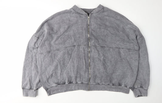 Boohoo Women’s Grey XL Cotton Basic Jacket