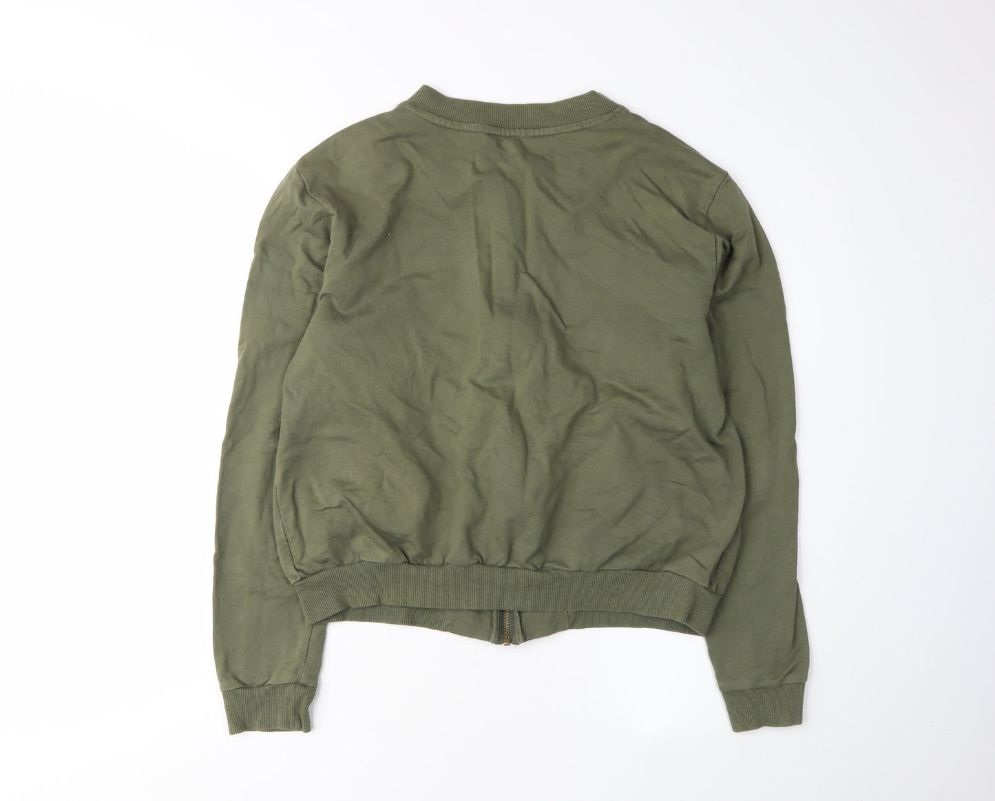 ASOS Women's Green Full Zip Sweatshirt, Size 16