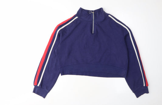 H&M Women’s Blue Cropped Sweatshirt XS