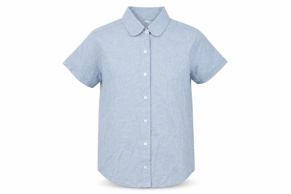 American Apparel Unisex Kids Blue Casual Shirt, 2-3 Years