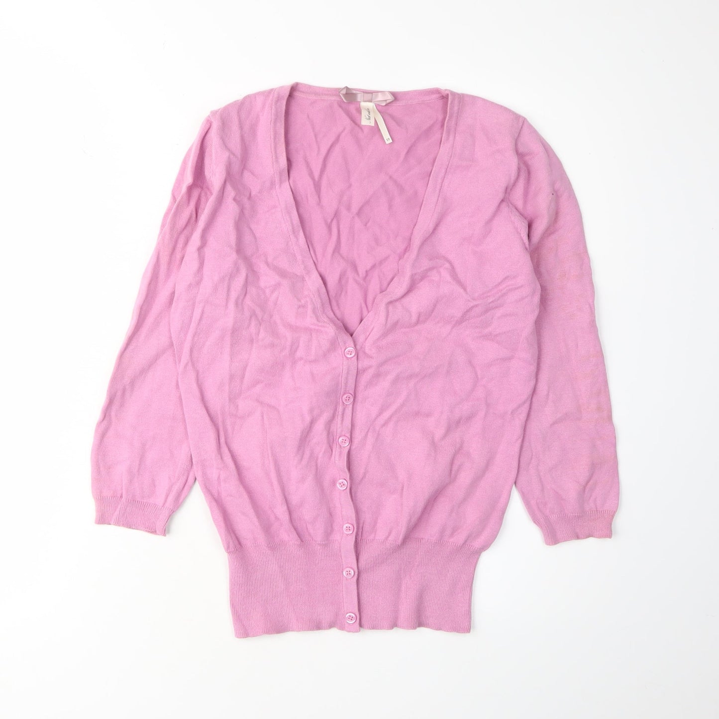 Next Women's Pink V-Neck Cardigan Size 10