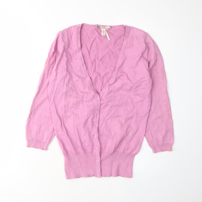 Next Women's Pink V-Neck Cardigan Size 10