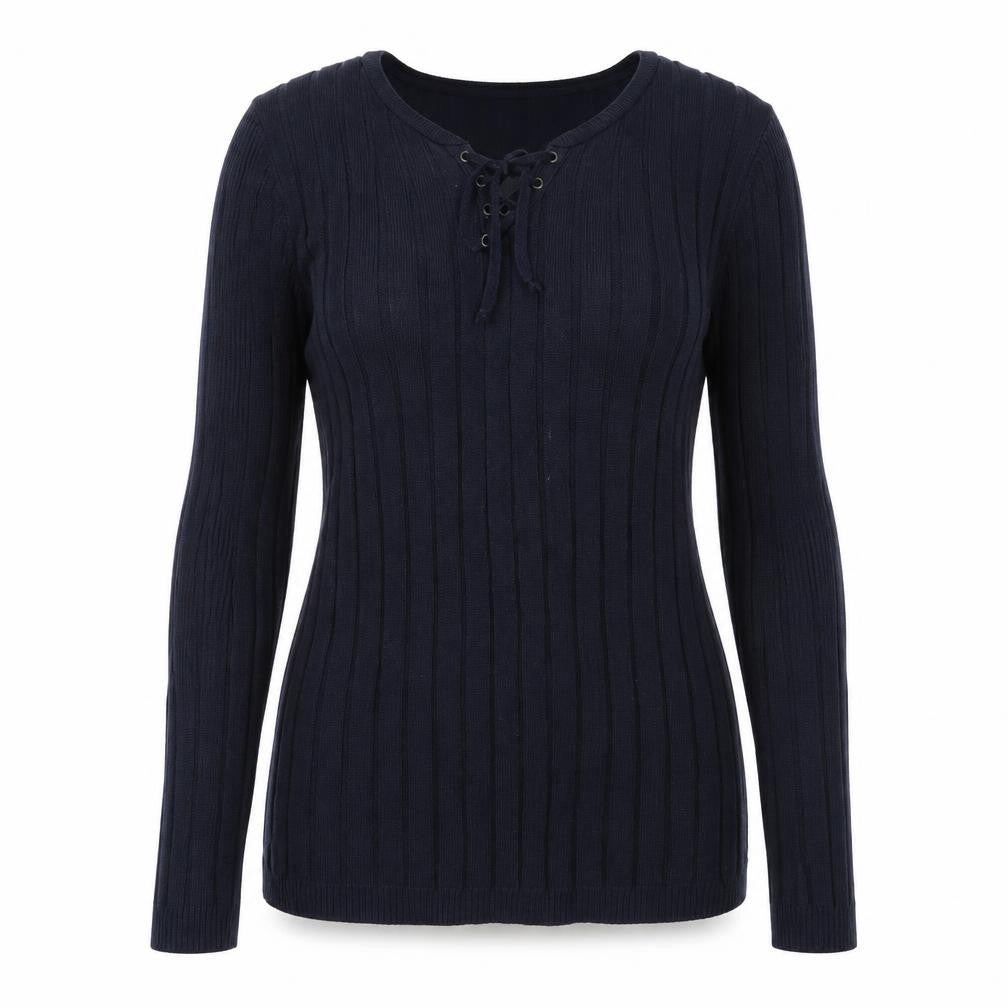 River Island Women's Blue Cable Knit Pullover Jumper M
