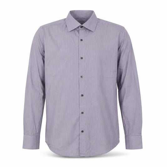 Reiss Men's Purple Striped Long Sleeve Shirt L