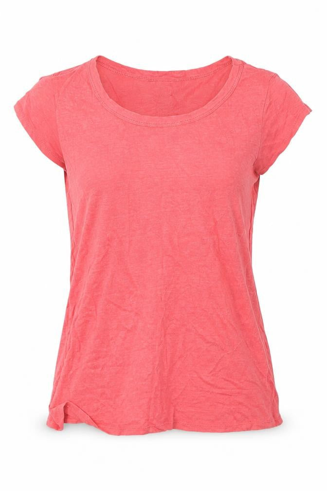 United Colors of Benetton Women's Pink Linen T-Shirt Size M Classic