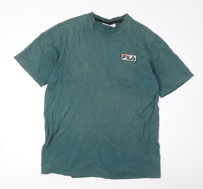 Additional front view of Fila Men’s Green Crew Neck T-Shirt L