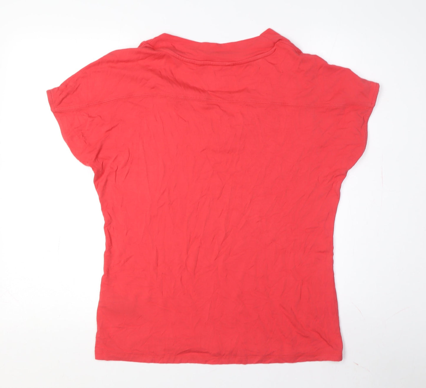 New Look Women's Red V-Neck T-Shirt, Size 12