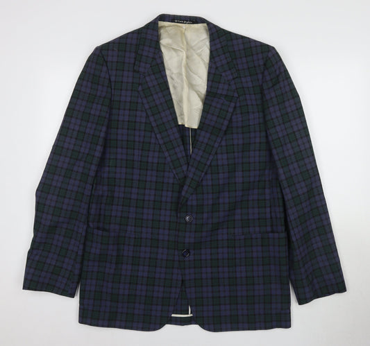Vintage Men's Multicoloured Plaid Blazer Size UK 44R