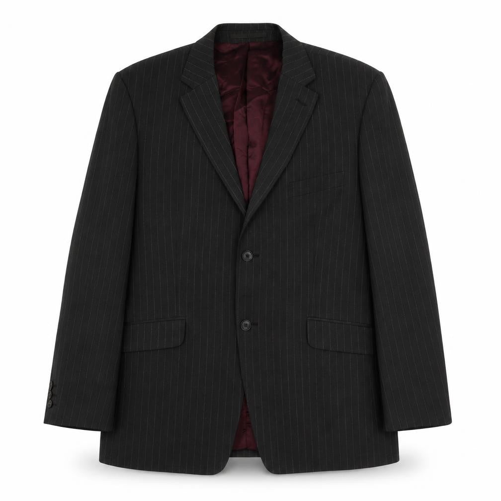Jeff Banks Men's Black Striped Blazer 42S