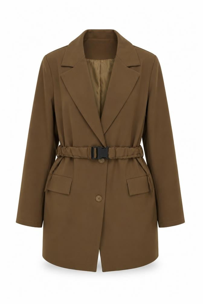PRETTYLITTLETHING Brown Women's Trench Coat - UK 16