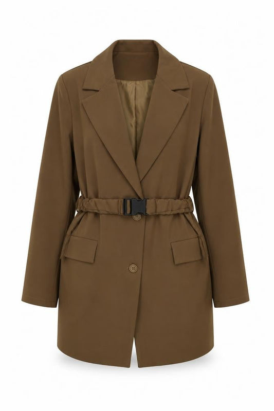 PRETTYLITTLETHING Brown Women's Trench Coat - UK 16
