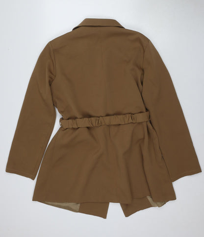 PRETTYLITTLETHING Brown Women's Trench Coat - UK 16