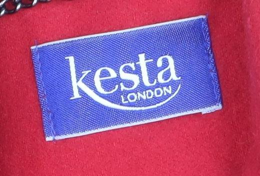 Kesta London Women's Red Pea Coat, Size 8, Buttoned Style