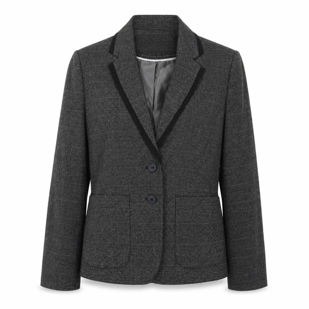 Next Women's Black Blazer Size 12 Classic Checked