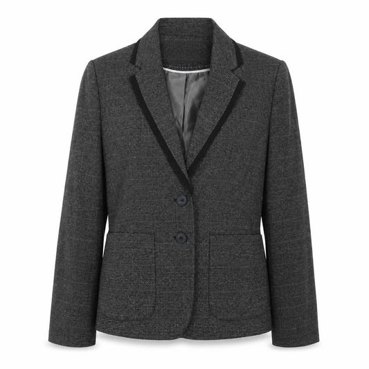Next Women's Black Blazer Size 12 Classic Checked