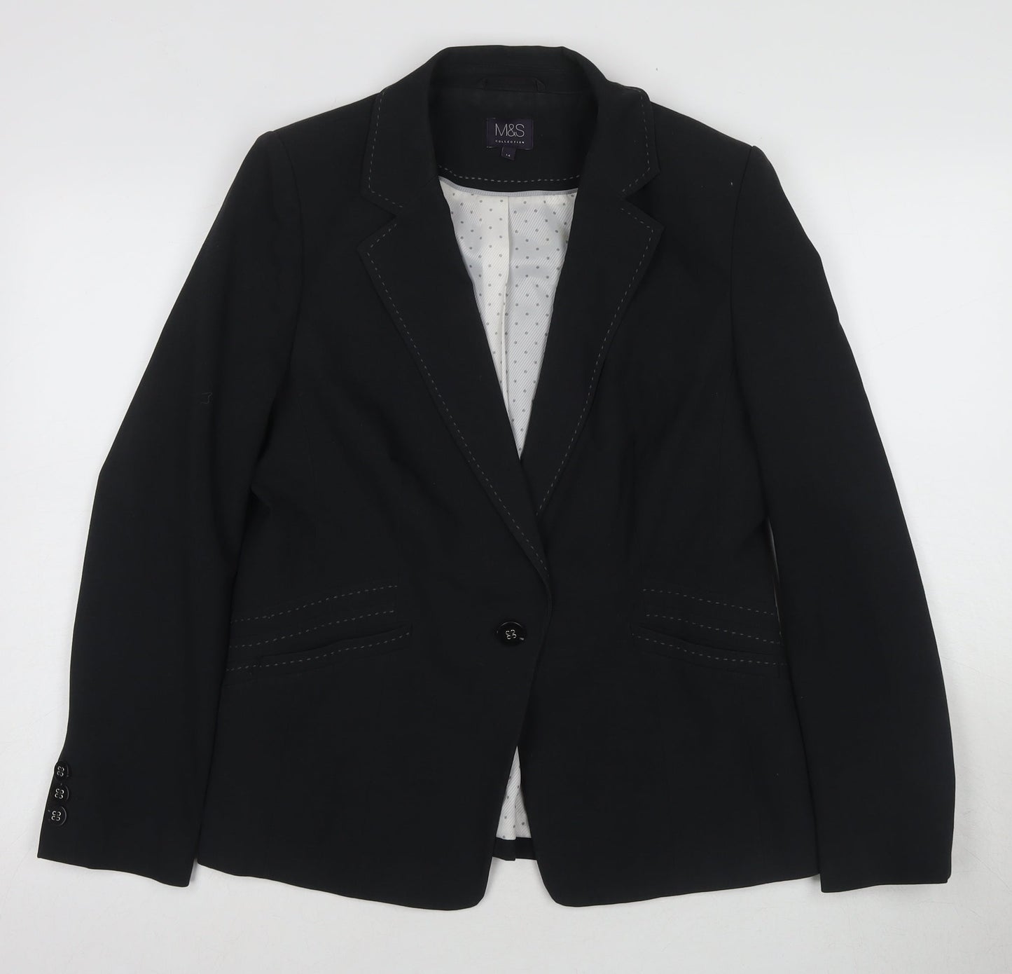 Marks and Spencer Women's Black Blazer Size 14