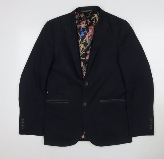 Next Men's Black Blazer, Size 38, Regular Fit
