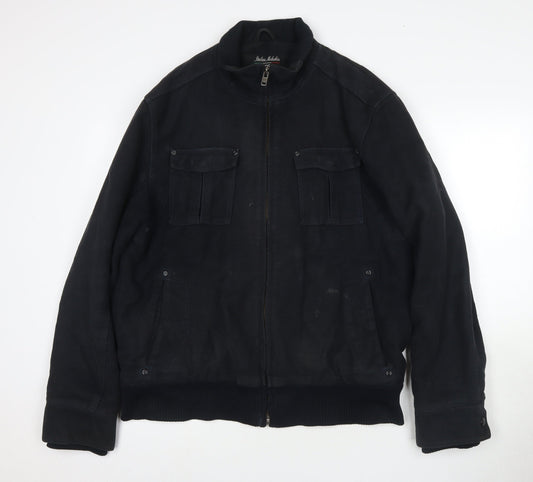Next Men's Black Bomber Jacket L Casual Winter