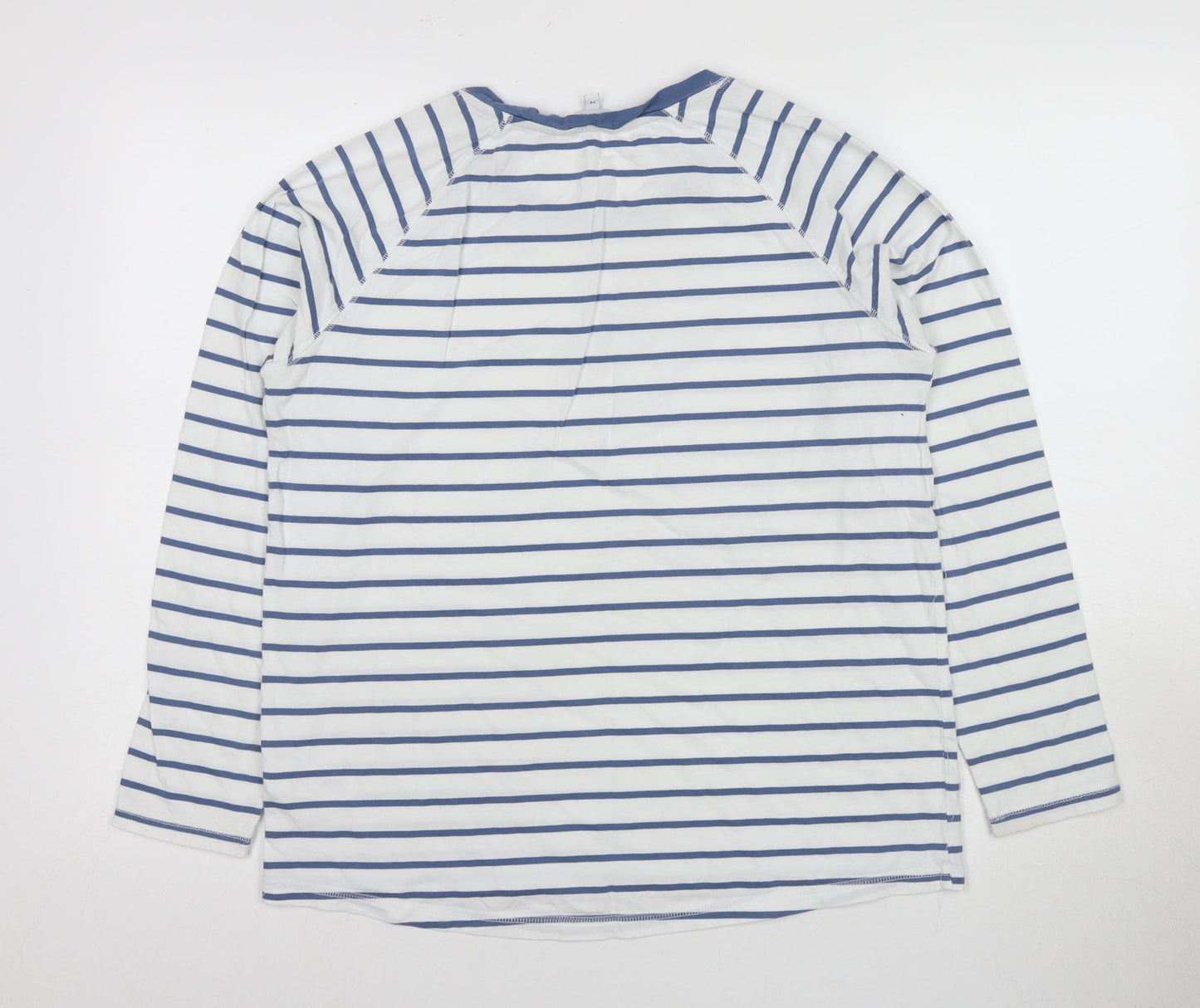Next Women's Blue Stripe Long Sleeve Nightshirt UK 14