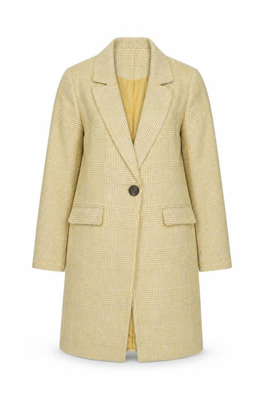 New Look Beige Check Blazer, Size 10, Women's Casual