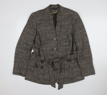 Bonmarché Women's Brown Military Blazer Size 14