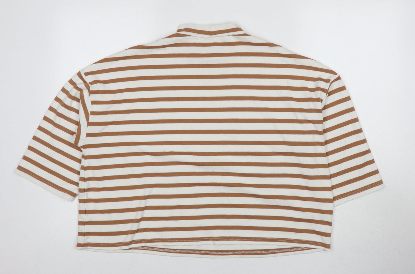 ASOS Women's Brown Striped Top, Size 12, Casual Jersey