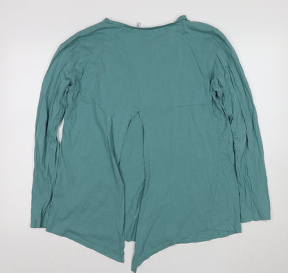 Back view of ASOS Women's Green Long Sleeve Top, size 14