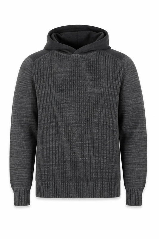 Next Men's Grey Cotton Hooded Pullover Jumper, Size S