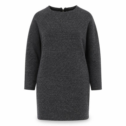 Topshop Women's Grey Shift Dress Size 8 Long Sleeve