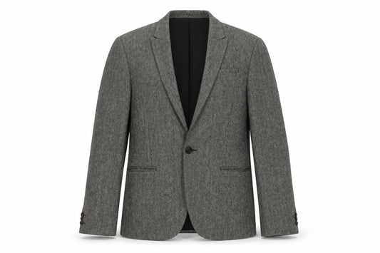 River Island Men's Grey Blazer L Notch Lapel