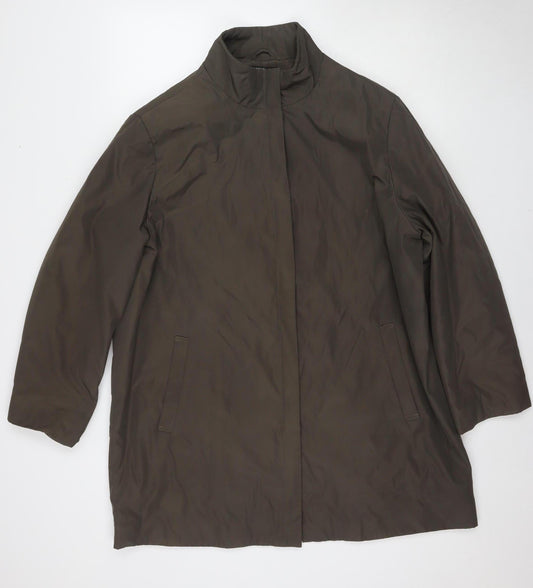 DANNIMAC Women's Brown Long Coat, Size L, Casual Autumn