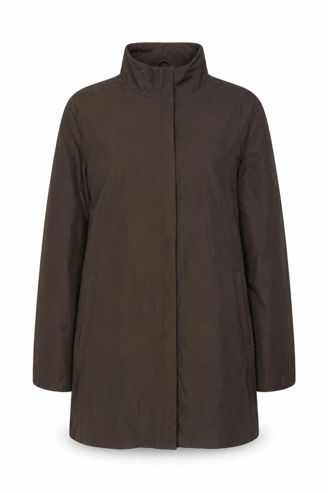 DANNIMAC Women's Brown Long Coat, Size L, Casual Autumn
