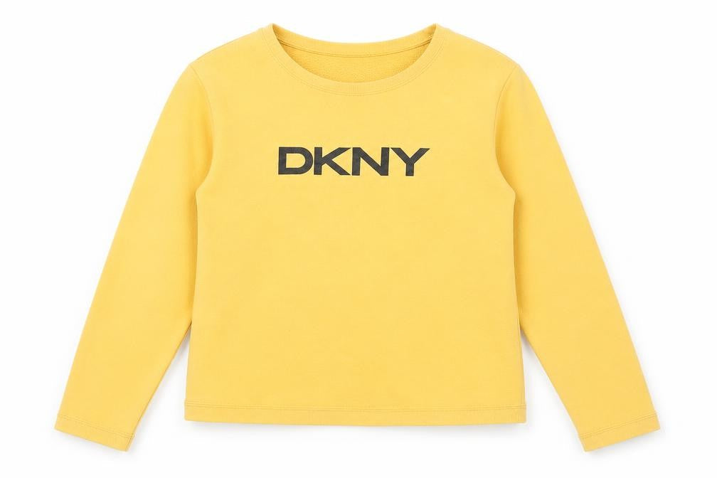 DKNY Women's Yellow Pullover Sweatshirt, Size S