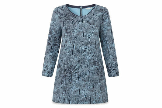 White Stuff Women's Blue Geometric Shift Dress Size 10