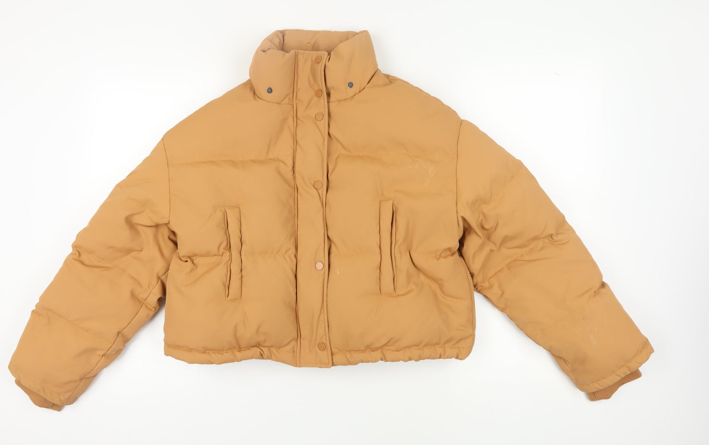 H&M Women's Beige Puffer Jacket Fits Size 4 Winter Style