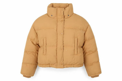 H&M Women's Beige Puffer Jacket Fits Size 4 Winter Style