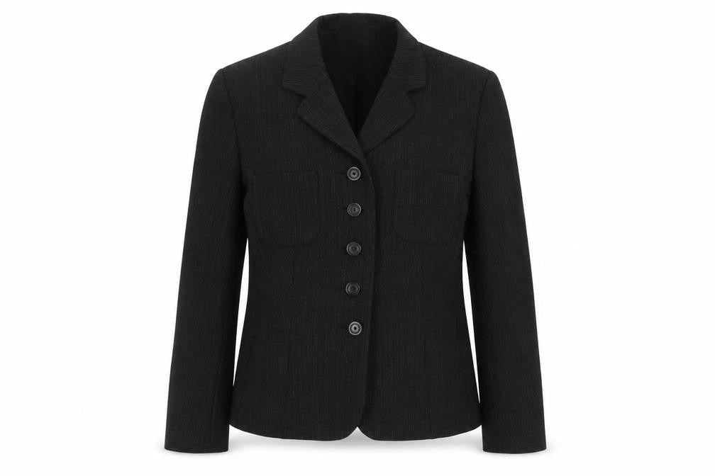 Petite Principles Black Pinstripe Women's Suit Jacket