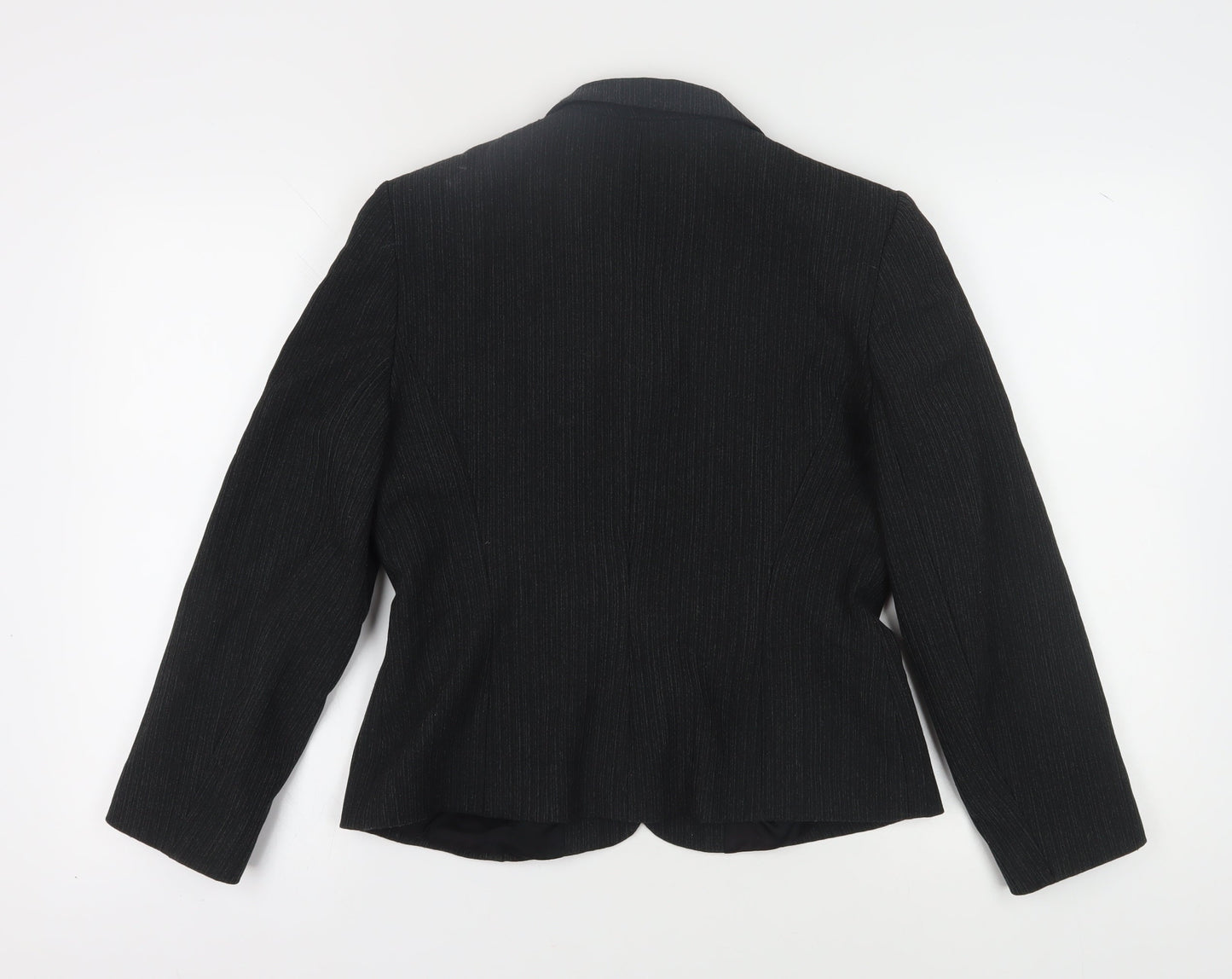 Petite Principles Black Pinstripe Women's Suit Jacket