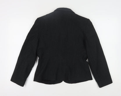 Petite Principles Black Pinstripe Women's Suit Jacket