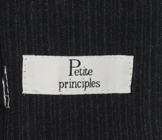 Petite Principles Black Pinstripe Women's Suit Jacket